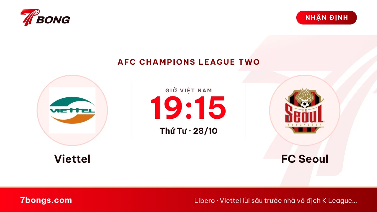 Nhận định Viettel vs FC Seoul ngày 28/10/2026