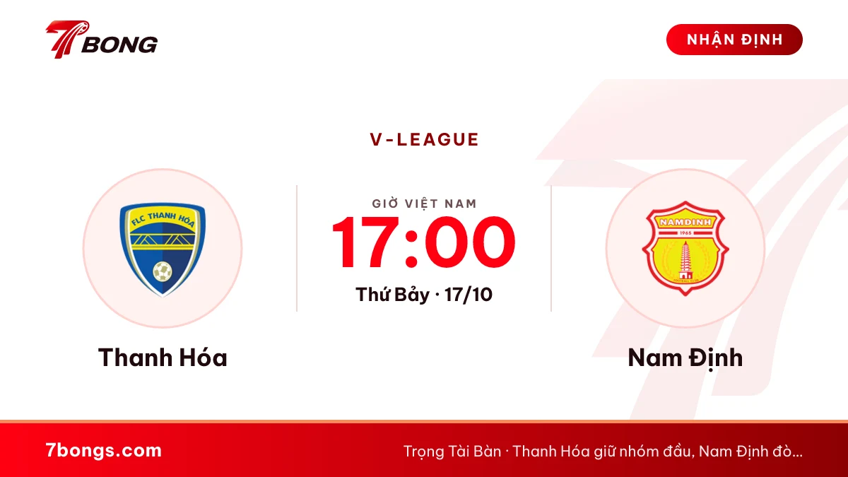 Nhận định Thanh Hóa vs Nam Định: nhóm đầu gặp đội cần điểm
