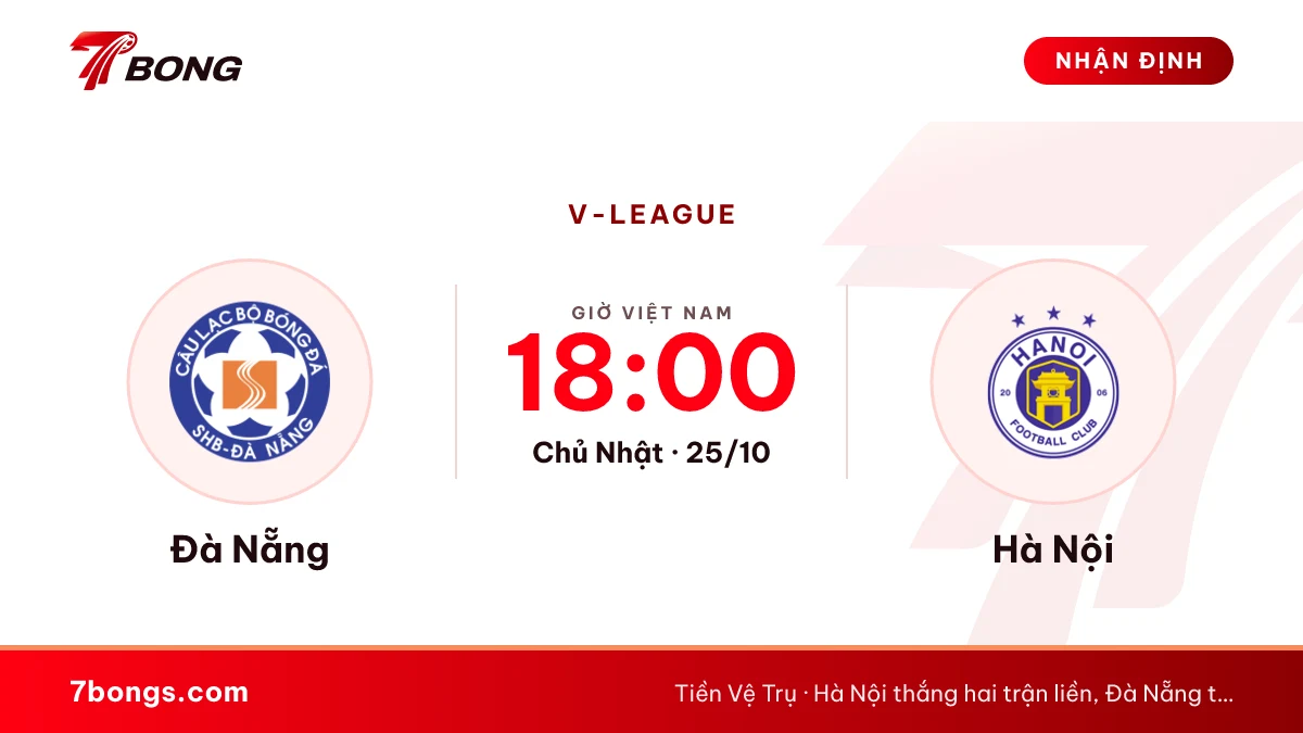Nhận định Đà Nẵng vs Hà Nội ngày 25/10/2026