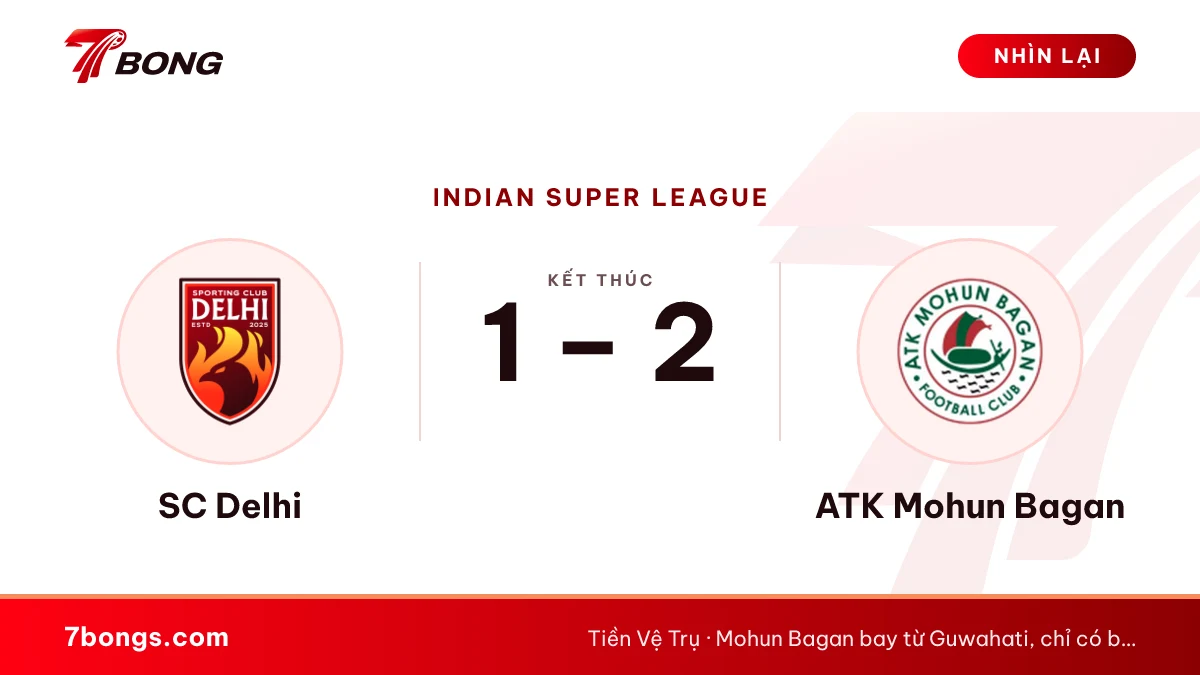 Nhận định SC Delhi vs ATK Mohun Bagan ngày 16/10/2026